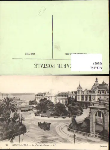 735067 Monaco Monte-Carlo La Place du Casino Kutsche