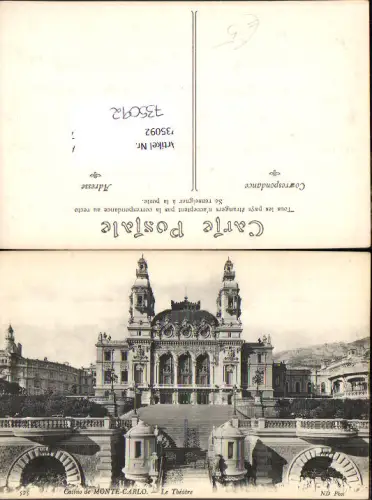 735092 Monaco Monte-Carlo Le Theatre Theater