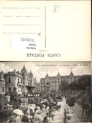 735095 Monaco Monte-Carlo Le Casino Hotel de Paris