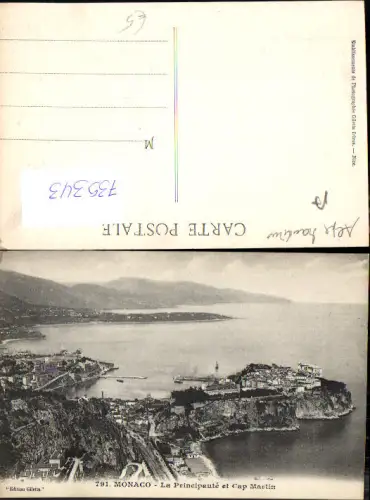 735343 Monaco Monte-Carlo La Principaute et Cap-Martin