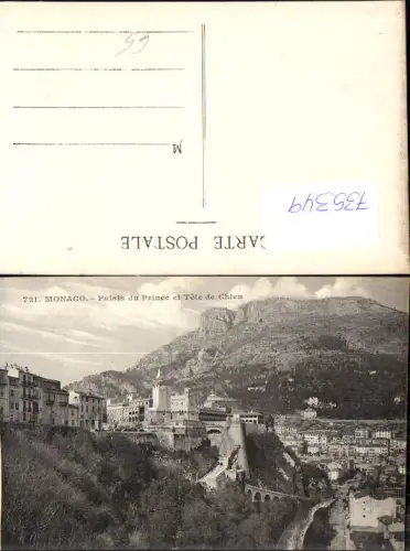 735349 Monaco Monte-Carlo Palais du Prince et Tete de Chien