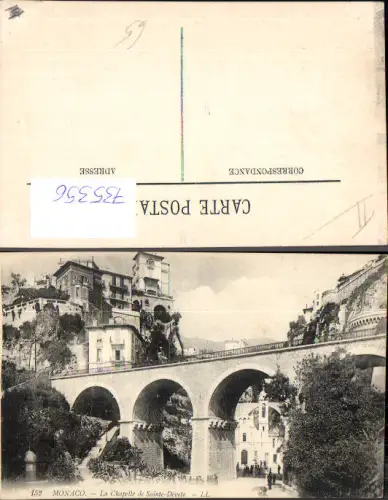 735356 Monaco Monte-Carlo La Chapelle de Sainte-Devote Viadukt Brücke