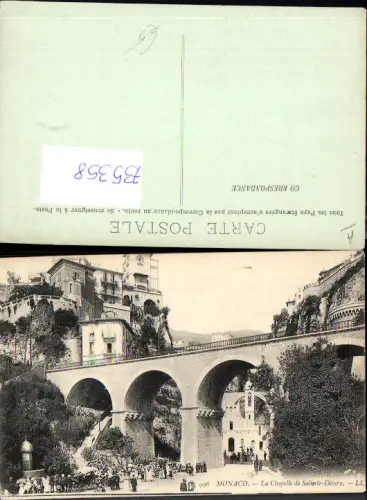 735358 Monaco Monte-Carlo La Chapelle de Sainte-Devote Viadukt Brücke Kirche