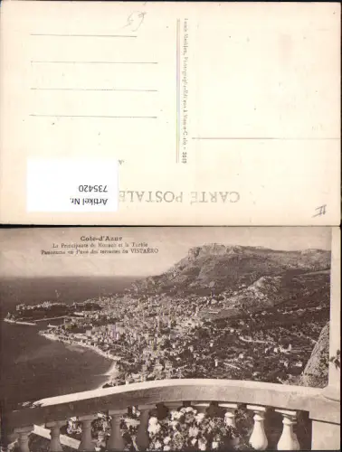 735420 Monaco Monte-Carlo Le Principaute de Monaco et la Turbie Panorama vu d une Terrasses du Vistaero