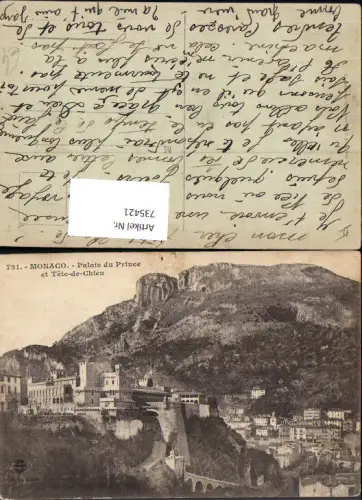 735421 Monaco Monte-Carlo Palais du Prince et Tete de Chien