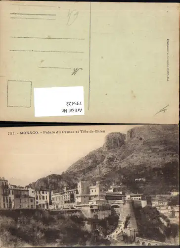 735422 Monaco Monte-Carlo Palais du Prince et Tete de Chien