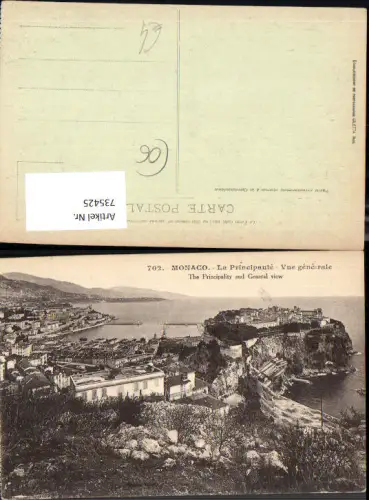 735425 Monaco Monte-Carlo La Principaute Vue generale