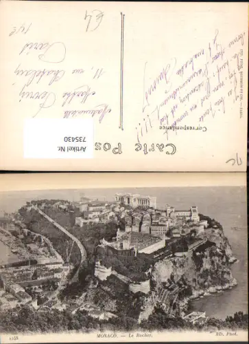 735430 Monaco Monte-Carlo Le Rocher