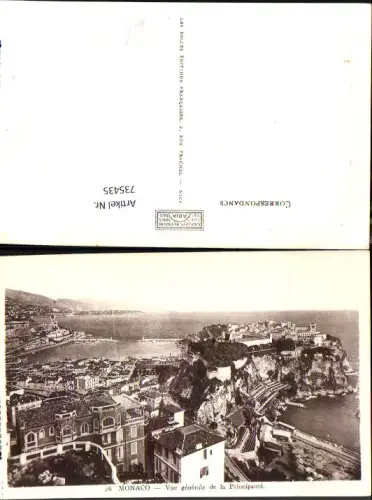 735435 Monaco Monte-Carlo Vue generale de la Principaute