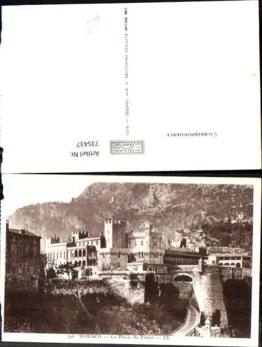 735437 Monaco Monte-Carlo Le Palais du Prince