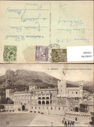 735449 Monaco Monte-Carlo Le Palais du Prince et la Tete de Chien