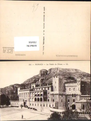 735456 Monaco Monte-Carlo Le Palais du Prince