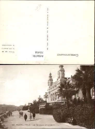 735458 Foto AK Monaco Monte-Carlo Les Terrasses et le Casino Palmen