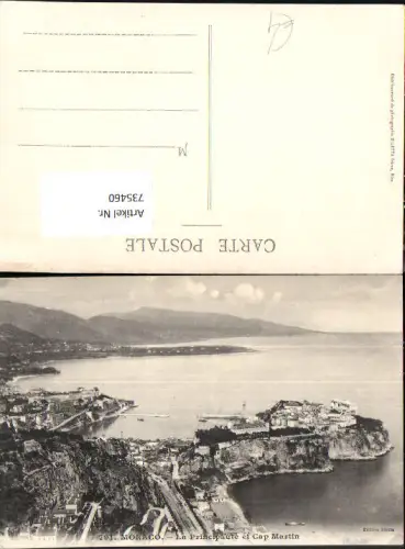 735460 Monaco Monte-Carlo La Principaute et Cap Martin