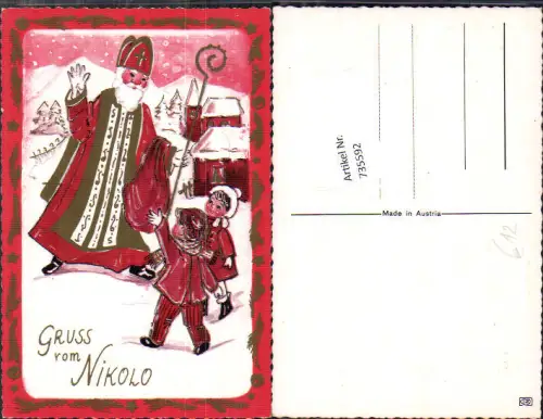 735592 Gruss vom Nikolo Nikolaus Krampus Kinder