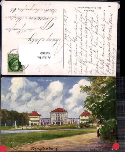 735660 Künstler AK M. Herterich München Munich Schloss Nymphenburg