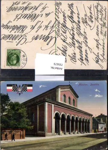735673 München Munich Basilika Patriotik Stempel Mauth b. Freyung