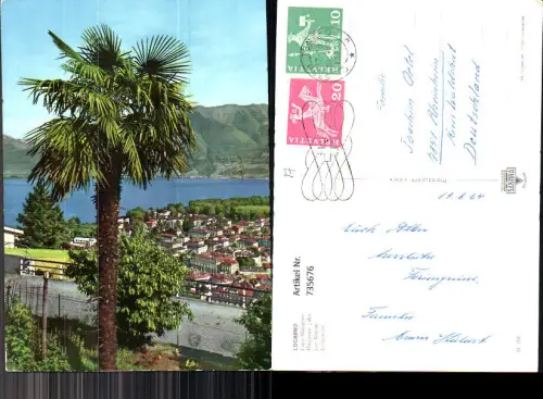 735676 Locarno Lago Maggiore Palme im Vordergrund