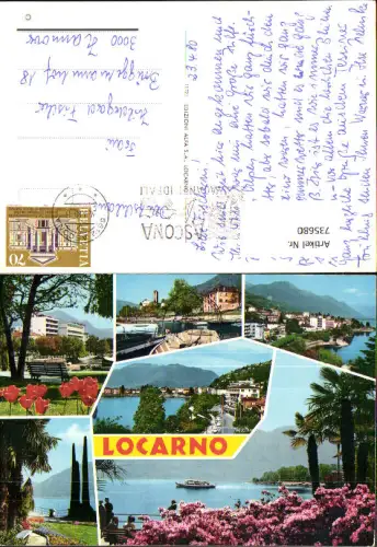 735680 Mehrbild AK Locarno Lago Maggiore Ansichten Schiff Blumen