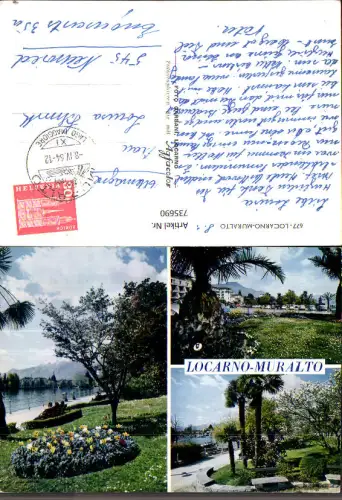 735690 Mehrbild AK Locarno Lago Maggiore Muralto