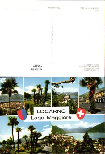 735697 Mehrbild AK Locarno Lago Maggiore Vedute di Locarno Ansichten Palmen