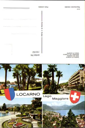 735702 Mehrbild AK Locarno Lago Maggiore Vedute di Locarno Ansichten Palmen