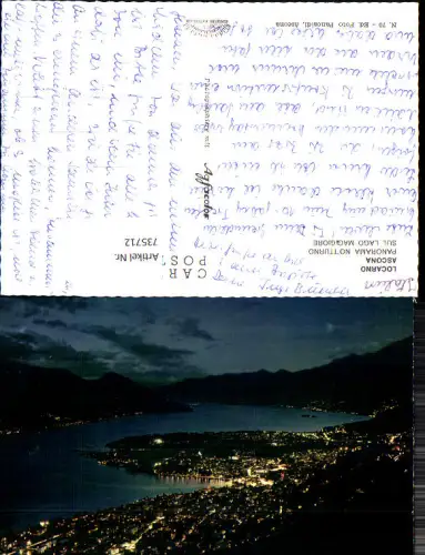 735712 Locarno Ascona Lago Maggiore Panorama Notturno Nachtansicht