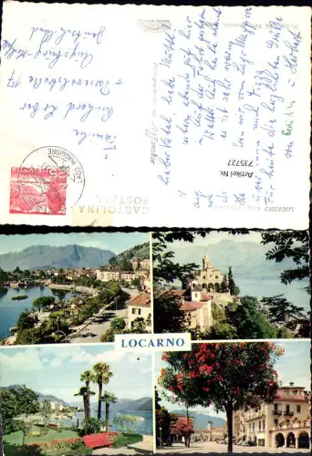 735727 Mehrbild AK Locarno Lago Maggiore Ansichten Palmen Kirche