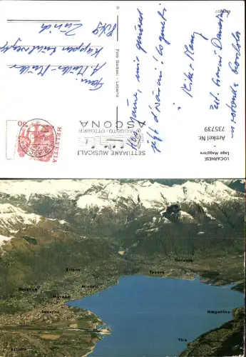 735739 Lagekarte Locarno Lago Maggiore Minusio Muralto Tenero Vira Magadino