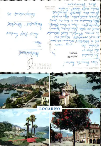 735741 Mehrbild AK Locarno Lago Maggiore Ansichten Palmen Kirche