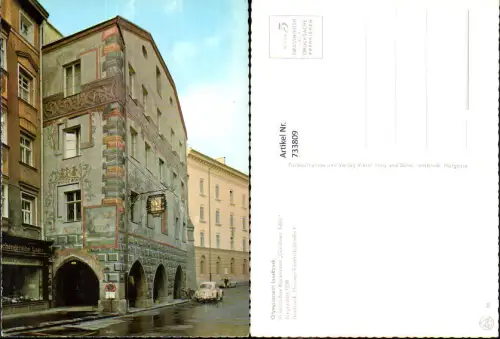 733809 Innsbruck Restaurant Goldener Adler VW Käfer