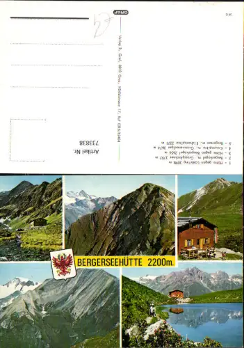 733838 Mehrbild AK Bergerseehütte Bergerkogel Bergersee b. Prägraten am Großvenediger