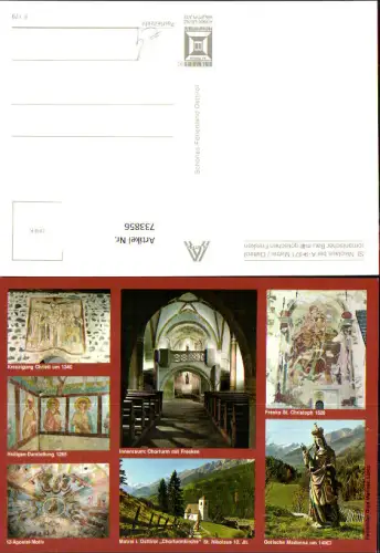 733856 Mehrbild AK Matrei in Osttirol St Nikolaus Inneres Gotische Madonna Fresko Chorturmkirche