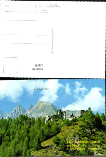 733858 Virgen Osttirol Ruine Rabenstein Burg Burgruine mit Kristallkopf