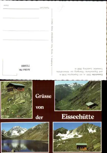 733880 Mehrbild AK Eisseehütte mit Zopetspitze Prägraten am Großvenediger