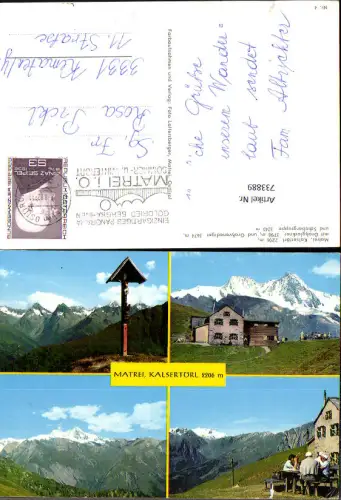 733889 Mehrbild AK Matrei in Osttirol Kalsertörl mit Großglockner Großvenediger Schobergruppe Wegkreuz