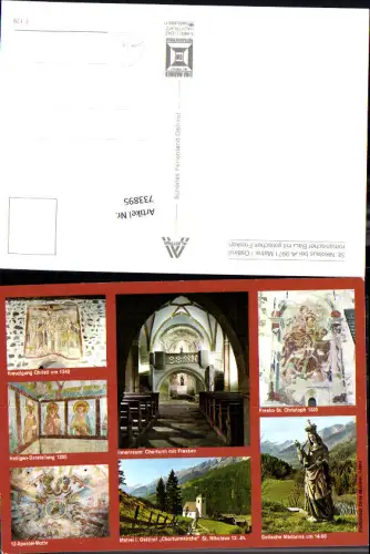 733895 Mehrbild AK St Nikolaus Matrei in Osttirol Gotische Madonna Chorturmkirche Fresko