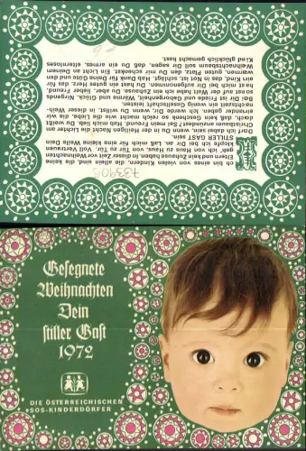 733905 Weihnachten SOS Kinderdorf 1972 Kind Portrait Text