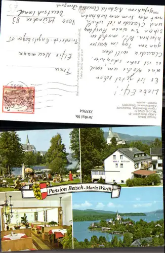 733964 Mehrbild AK Maria Wörth Pension Betsch Villa Betsch Badeufer