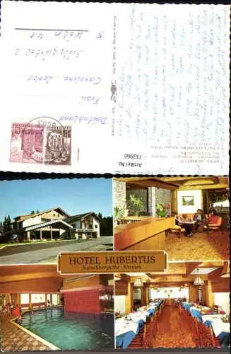 733966 Mehrbild AK Katschberg Kärnten Hotel Hubertus Hallenbad Speisesaal