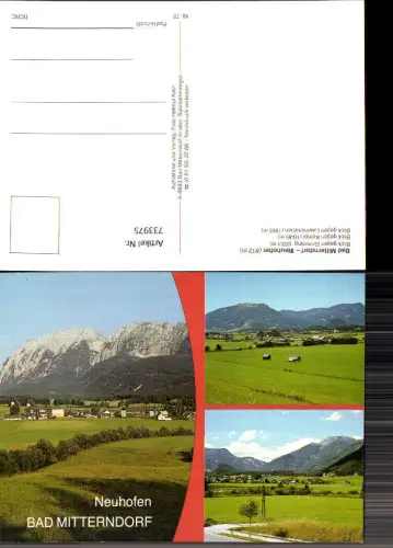 733975 Mehrbild AK Bad Mitterndorf Neuhofen Blick geg. Grimming Kampl Lawinenstein