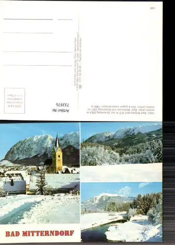 733976 Mehrbild AK Bad Mitterndorf mit Grimming Bad Heilbrunn Lawinenstein im Winter