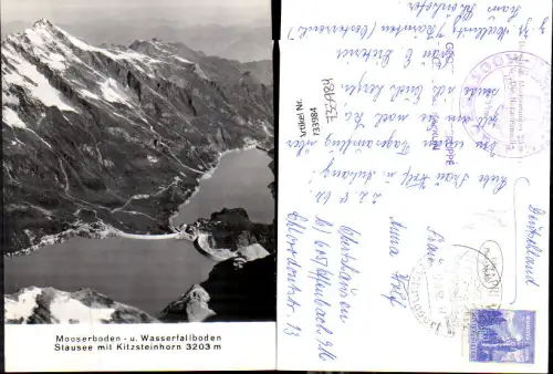 733984 Foto AK Kaprun Mooserboden- u. Wasserfallboden Stausee mit Kitzsteinhorn