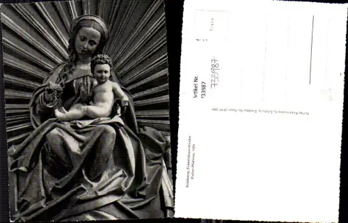 733986 Foto AK Salzburg Franziskanerkirche Pacher-Madonna Detailansicht