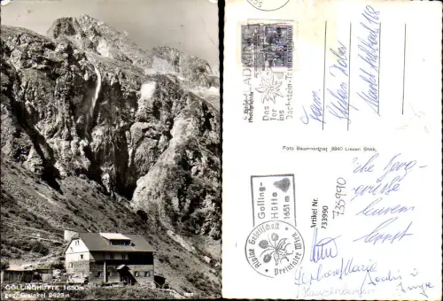 733990 Foto AK Gollinghütte geg. Gleinkel Schladming