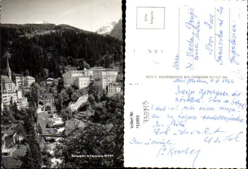 733993 Foto AK Bad Gastein m. Feuersang Wasserfall