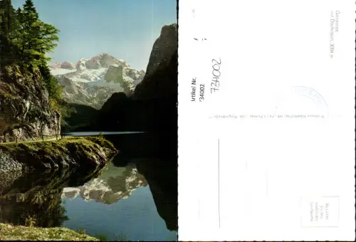 734002 Foto AK Gosausee mit Dachstein Gosau