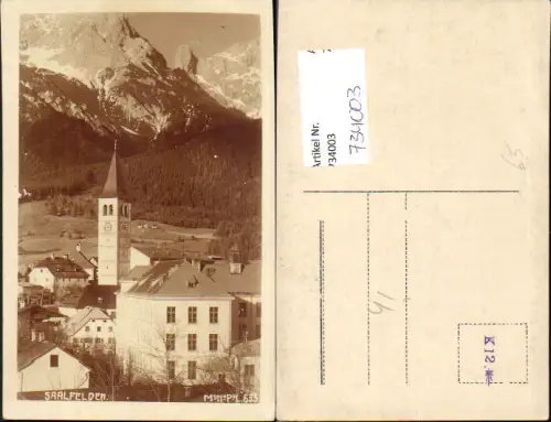 734003 Saalfelden am Steinernen Meer Ansicht mit Kirche