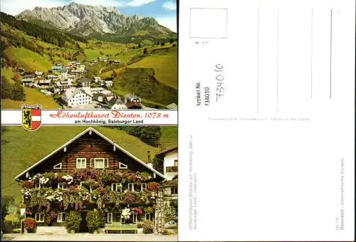 734010 Mehrbild AK Dienten am Hochkönig Bauernhaus mit Blumen