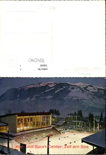 734040 Zell am See Hallenbad u. Kunsteisbahn im Winter b. Nacht